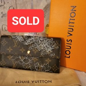 Louis Vuitton Sarah Wallet Limited Edition Monogram Dentelle at 1stDibs